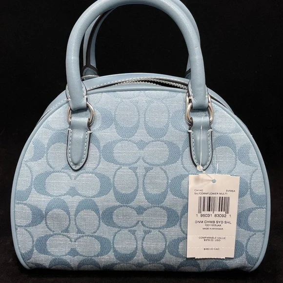 Coach Sydney Satchel In Signature Chambray - NWT - Picture 5 of 13